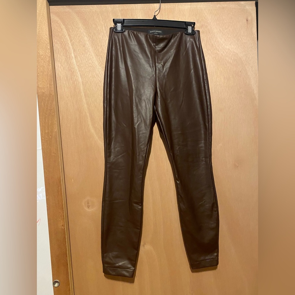 Banana Republic Brown Faux Leather Leggings